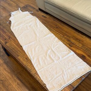 Zara Sleeveless Turtleneck Dress in Beige